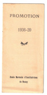 54 - NANCY - DÉPLIANT PROMOTION 1936 - 39 ÉCOLE NORMALE D'INSTITUTEURS DE NANCY - MEURTHE-ET-MOSELLE - Unclassified