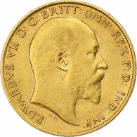 Monnaie, Grande-Bretagne, Edward VII, 1/2 Sovereign, 1909, TTB+, Or, KM:804 - 1/2 Sovereign