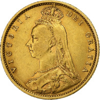 Grande-Bretagne, Victoria, 1/2 Sovereign, 1892, Or, TTB+, KM:766 - 1/2 Sovereign