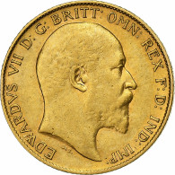 Monnaie, Grande-Bretagne, Edward VII, 1/2 Sovereign, 1909, TTB+, Or, KM:804 - 1/2 Sovereign