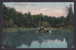 Ansichtskarte Bad Lippspringe NRW Teich Boot Insel N. Häver NRW - Autres & Non Classés