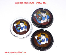 SERIE DE 3 CAPSULES DE CHAMPAGNE - CHAVOST COURCOURT N°32 Au 32 - Verzamelingen