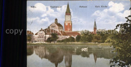 71570060 Kiel Stadttheater, Rathaus U.Kath.Kirche Kiel - Kiel