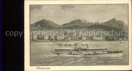 71569988 Koenigswinter Mit Dampferschiff Auf Dem Rhein Koenigswinter - Königswinter