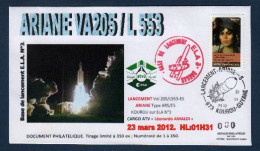 KOUROU 23 Mars 2012, Lancement ARIANE 5ES, V205, Satellite ATV 3 Edoardo Amaldi, - South America