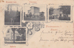 AK Pozdrowienie Z Smolic - Kosciol Kat. - Szkola - Dworzec - Bahnpost Rawitsch 1905 (69668) - Posen