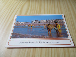 Mers-les-Bains (80).La Pêche Aux Crevettes - Carte Animée. - Mers Les Bains