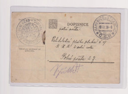 CZECHOSLOVAKIA  1938 KAMENICE U STRANCIC Nici Military Postcard - Brieven En Documenten