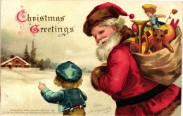 CPA - Babbo Natale, Père Noël, Santa Claus - Rilievo, Relief, Embossed, Gaufré - NV - B197 - Santa Claus