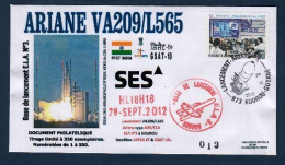 KOUROU 28 Septembre 2012, Lancement ARIANE 5ECA, V209, Satellites ASTRA 2F, GSAT 10, - South America