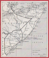 Somalie. Carte Avec Voie Ferrée Et Route. Larousse 1960. - Documents Historiques