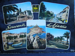 Souvenir D'Ajaccio    Multivues Et Blason   CP240442 - Ajaccio