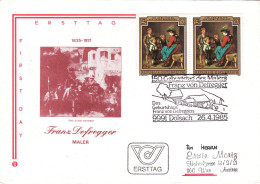 AUSTRIA POSTAL HISTORY / FRANZ V. DEFREGGER ART 1985 ,COVER,FDC. - FDC