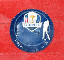 Italia ° -  2023 -  RYDER CUP. Francobollo A.  € 2,90.Usato. - 2021-...: Afgestempeld