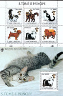 Sao Tome And Principe MNH Minisheet And SS - Domestic Cats