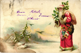 CPA - Babbo Natale, Père Noël, Santa Claus - VG - B199 - Santa Claus