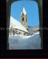 71566694 Serfaus Tirol Ortspartie An Der Kirche Wintersportplatz Serfaus - Autres & Non Classés
