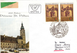 AUSTRIA POSTAL HISTORY / DIOZESE St. POLTEN  CHURCH 1985 ,COVER,FDC. - FDC