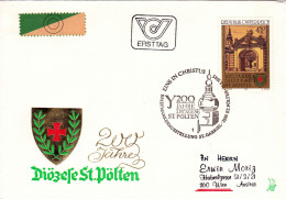 AUSTRIA POSTAL HISTORY / DIOZESE St. POLTEN  CHURCH 1985 ,COVER,FDC. - FDC