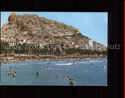 71566585 Alicante Playa Del Postiguet Y Castillo De Santa Barbara Alicante - Autres & Non Classés
