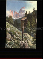 71566483 Dolomiten Catinaccio E Torri Di Vajolet Dolomiti Rosengarten Wegekreuz  - Sonstige & Ohne Zuordnung