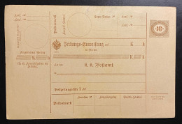 ÖSTERREICH 1905 Ganzsache Zeitungspostanweisung Mi. ZPA 1 Nicht Gelaufen - Other & Unclassified
