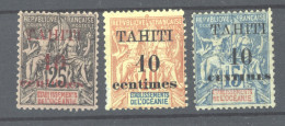 Tahiti  :  Yv  31-33  * - Neufs
