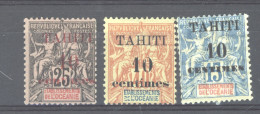 Tahiti  :  Yv  31-33   *           ,       N2 - Unused Stamps