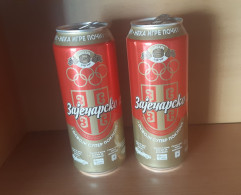 ZAJECARSKO Beer-Produced By Heineken Serbia-Lot Of 2pcs EMPTY CANS-Zajecarsko Beer 0,5l - Cans