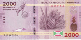 BILLETE DE BURUNDI DE 2000 FRANCS DEL AÑO 2015 SIN CIRCULAR (UNC) (BANK NOTE) - Burundi