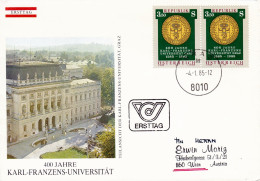 AUSTRIA POSTAL HISTORY / KARL FRANZENS UNIVERSITY 1985 ,COVER,FDC. - FDC