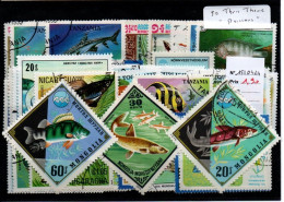 Lot Timbres Thematique " Poissons " - Poissons