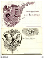 Nozze Reali Savoia/Petrovic - Due Cartoline Ricordo - Poststempel