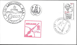 France Kourou Space Cover 1985. Ariane Launch. ESA Halley Comet Probe "Giotto" - Europe