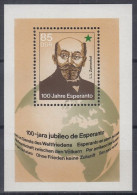 DDR  Block 87, Postfrisch **, 100 Jahre Esperanto 1987 - Autres & Non Classés