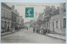 Cpa LAVAU Yonne La Grande Rue Vue De L'église - MAY14 - Sonstige & Ohne Zuordnung