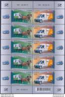 2013 EUROPA CEPT, Estonia, 1 Minifoglio Di 5 Valori In Coppia, Veicoli Postali, MNH** - Autres & Non Classés