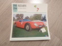 1966-1968 - Voitures Grand Tourisme - Bizzarini Gt 5300 Strada - Moteur Chevrolet V8  - Italie - Fiche Technique - - Voitures De Tourisme