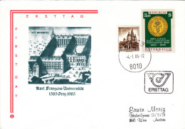 AUSTRIA POSTAL HISTORY / KARL FRANZENS UNIVERSITY 1985 ,COVER,FDC. - FDC