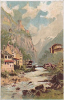 AK Künstlerkarte Burg Dorf Gebirge - 1917 (69671) - 1900-1949