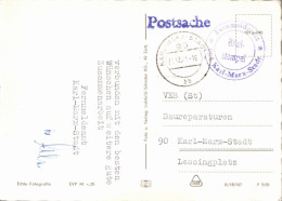 H3004 - Karl Marx Stadt - Fernmeldeamt Stempel - DDR Schincke - Brieven En Documenten