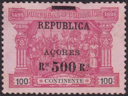 Azores 1911 Sc 154 Açores Mundifil 148 MNG(*) Small Thin - Açores