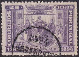 Azores 1894 Sc 68 Açores Mundifil 63 Used Commemorative Cancel - Açores