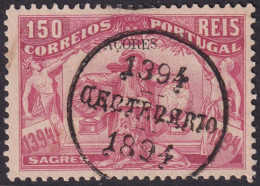 Azores 1894 Sc 74 Açores Mundifil 69 Used Commemorative Cancel - Açores