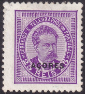 Azores 1887 Sc 63 Açores Mundifil 55 MH* Disturbed Gum - Açores