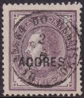 Azores 1880 Sc 39 Açores Mundifil 33 Used Angra Cancel - Açores