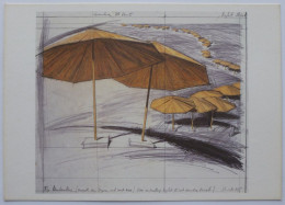 LES PARASOLS / CHRISTO - Projet Pour Japon Et Ouest Etats Unis - 2 Parasols Vus De Dessous - Carte Postale Moderne - Malerei & Gemälde