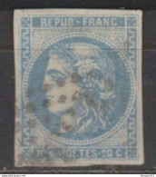 RARETE NUANCE "OUTREMER" N°46Ae Signé Scheller Cote 3500€ - 1870 Emission De Bordeaux