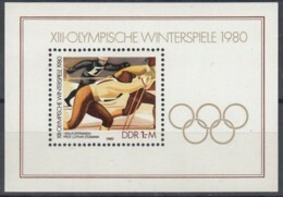 DDR  Block 57, Postfrisch **, Olympische Winterspiele Lake Placid 1980 - Other & Unclassified