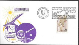 France Space Cover 1974. Philatelic Exhibition. Concorde Rocket - Europa